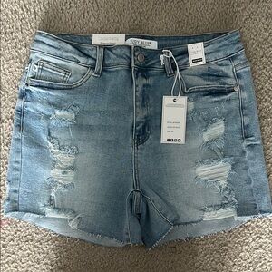 Judy Blue Distressed Blue Jean Shorts